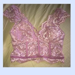 La senza lace and mesh bralette